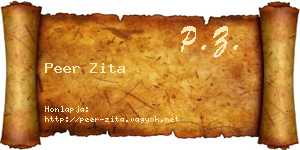 Peer Zita névjegykártya
